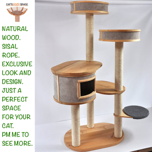 For Meg - Modified Giant 3-Tower 6-Seat Cat Tree