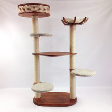 Load image into Gallery viewer, 2-Tower 5-Seat Cat Tree