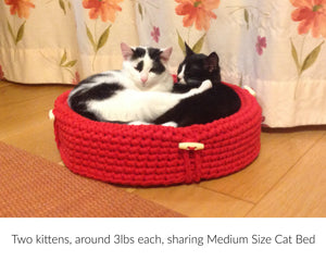 Cat Bed • Medium Size in Linen Beige